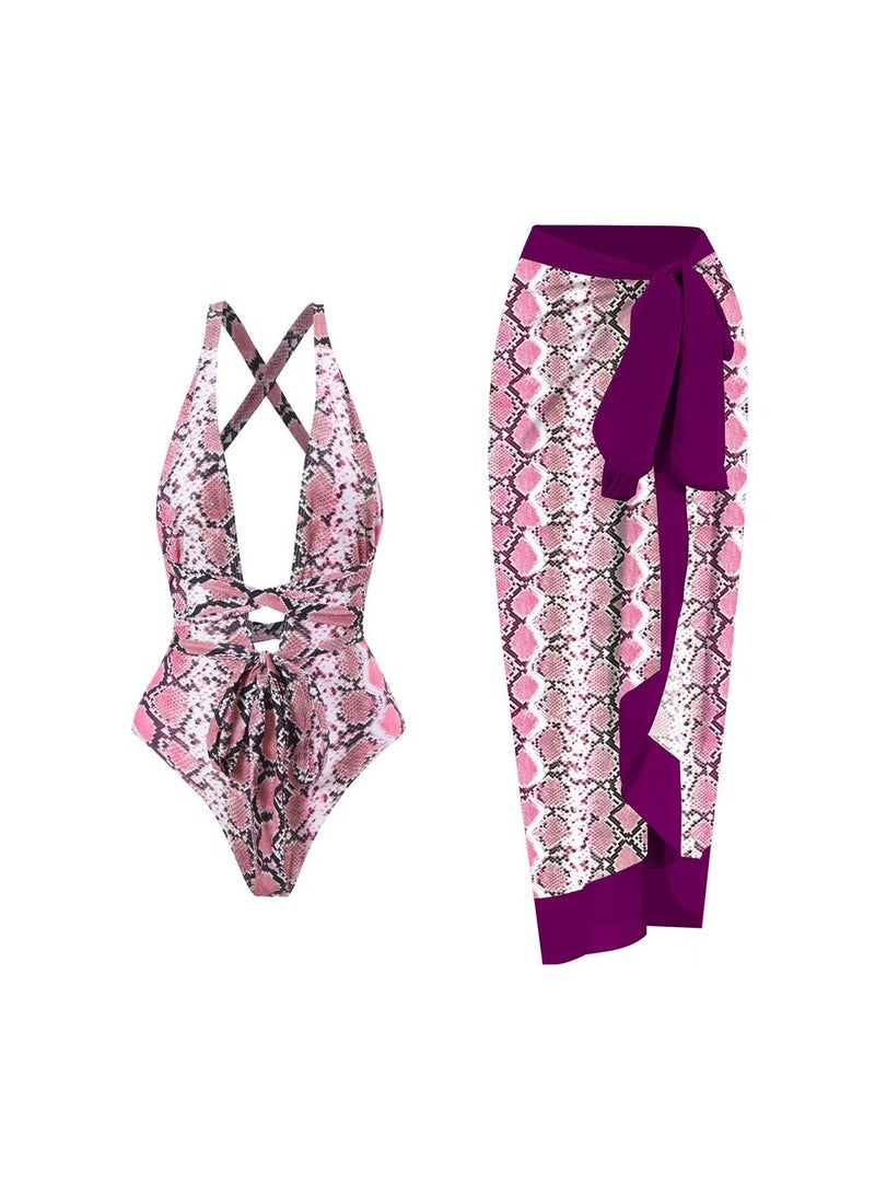 Y&D 2-Piece Women Swimsuit with Skirt Holiday Beach Dress Female Retro Swimwear Vintage Surf Wear Summer - Image 1