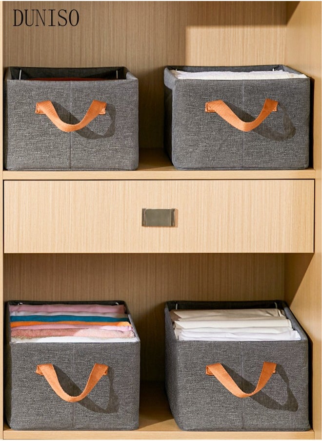 DUNISO 3 Pcs Wardrobe Clothes Organizer, Drawer Organizers，Foldable Closet Organizer Bins，Moisture and Mold Prevention，Sturdy and Durable，with Handles，for Storing Shirts, Sweaters, T-Shirts, Jeans  - Image 4