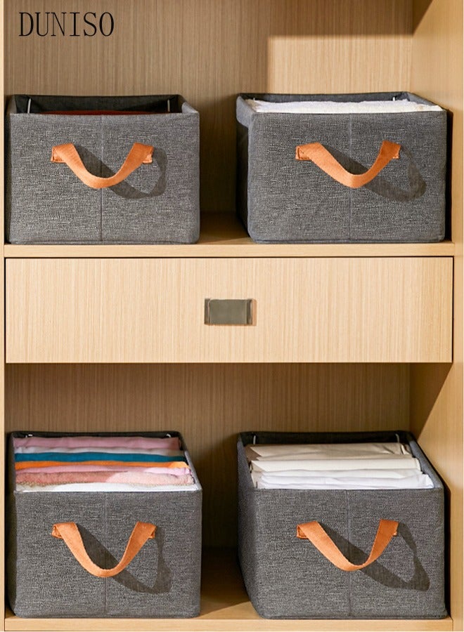 DUNISO 3 Pcs Wardrobe Clothes Organizer, Drawer Organizers，Foldable Closet Organizer Bins，Moisture and Mold Prevention，Sturdy and Durable，with Handles，for Storing Shirts, Sweaters, T-Shirts, Jeans - Image 5