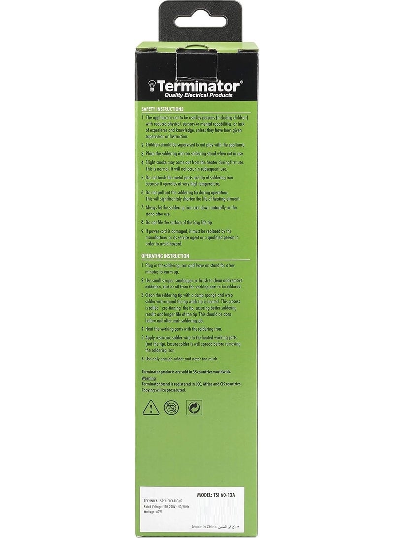 ترمينيتور مكواة لحام 60 واط 220 240 فولت أداة احترافية - Image 3