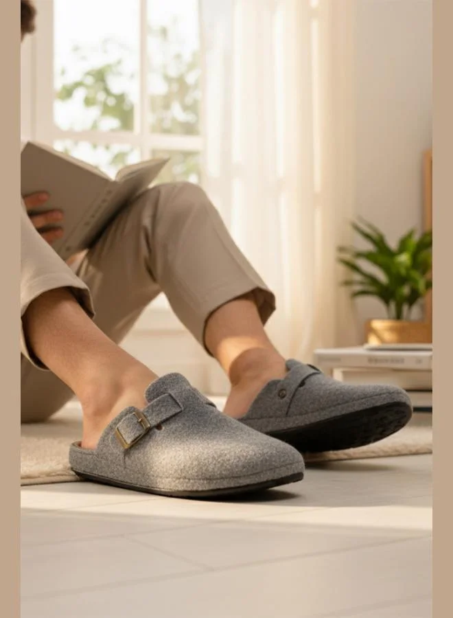 Buratti Buratti Belted Felt Winter Home Slippers Men's SLIPPERS 6711003