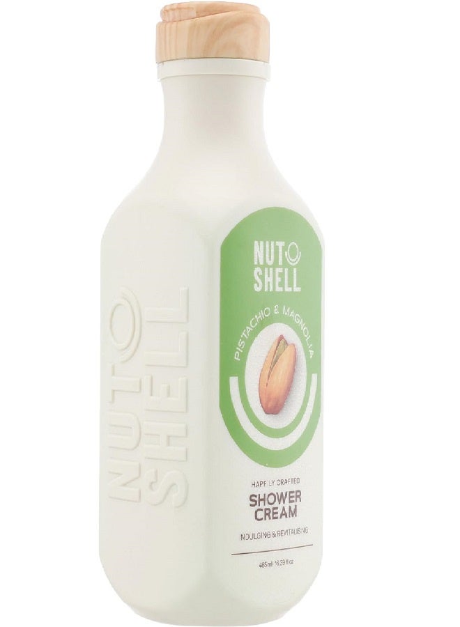NUTSHELL Shower Cream With Pistachio & Magnolia 485ml - Image 3