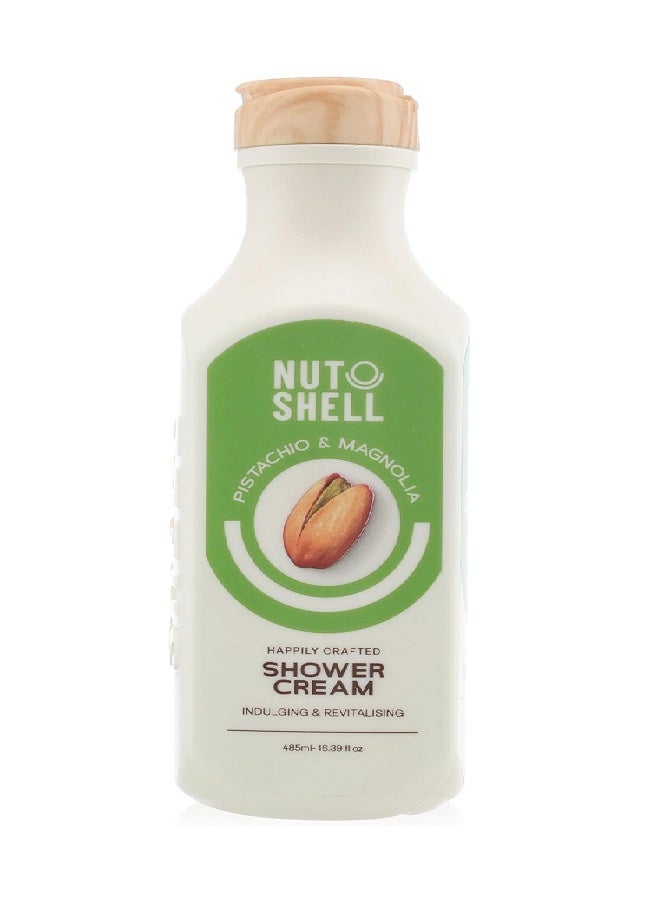 NUTSHELL Shower Cream With Pistachio & Magnolia 485ml - Image 1