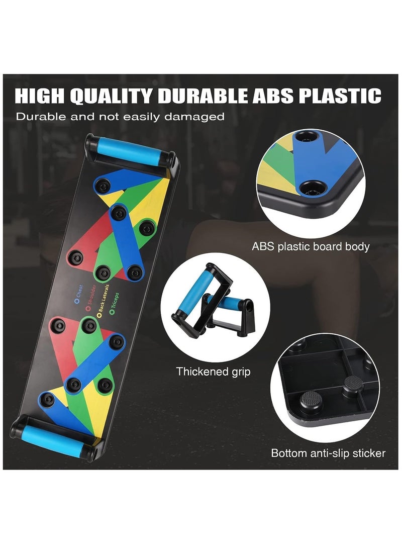 Generic Push Up Board 9 in 1 Home Workout Equipment Multi-Functional Pushup Bar System Fitness Floor Chest Muscle Exercise Professional Equipment Burn Fat Strength Training Arm  - Image 2
