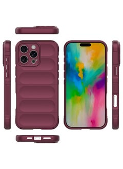 Generic Phone case cover Magic Shield TPU + Silicone Shockproof Phone Case For Iphone 16 Pro Max (Wind Red)  - Image 3