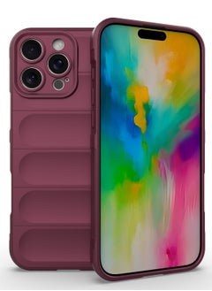 Generic Phone case cover Magic Shield TPU + Silicone Shockproof Phone Case For Iphone 16 Pro Max (Wind Red)  - Image 1
