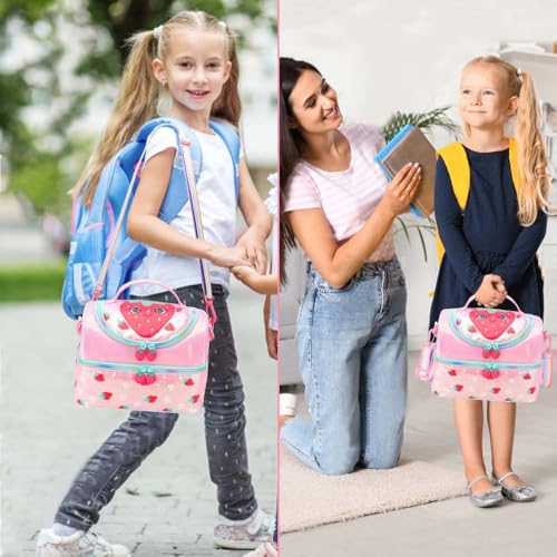 RHCPFOVR Kids Lunch Bag - Double - Decker Cooler Insulated Lunch Box for Boys Girls,Washable Lunch Bag and Reusable Toddler Lunchbox for School and Daycare - Image 2
