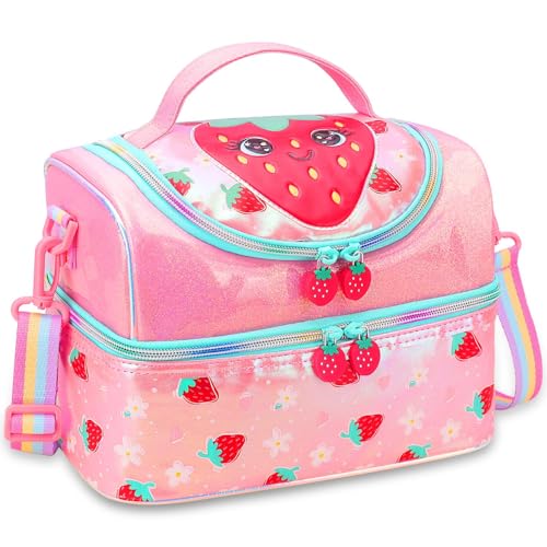 RHCPFOVR Kids Lunch Bag - Double - Decker Cooler Insulated Lunch Box for Boys Girls,Washable Lunch Bag and Reusable Toddler Lunchbox for School and Daycare - Image 1