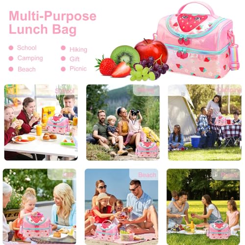 RHCPFOVR Kids Lunch Bag - Double - Decker Cooler Insulated Lunch Box for Boys Girls,Washable Lunch Bag and Reusable Toddler Lunchbox for School and Daycare - Image 5