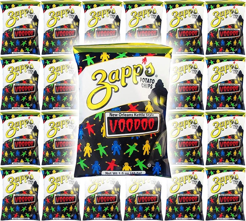 VooDoo Chips Zapp's VooDoo New Orleans Kettle Style Potato Chips, 1.5oz Bags, Pack of 24 - Image 1