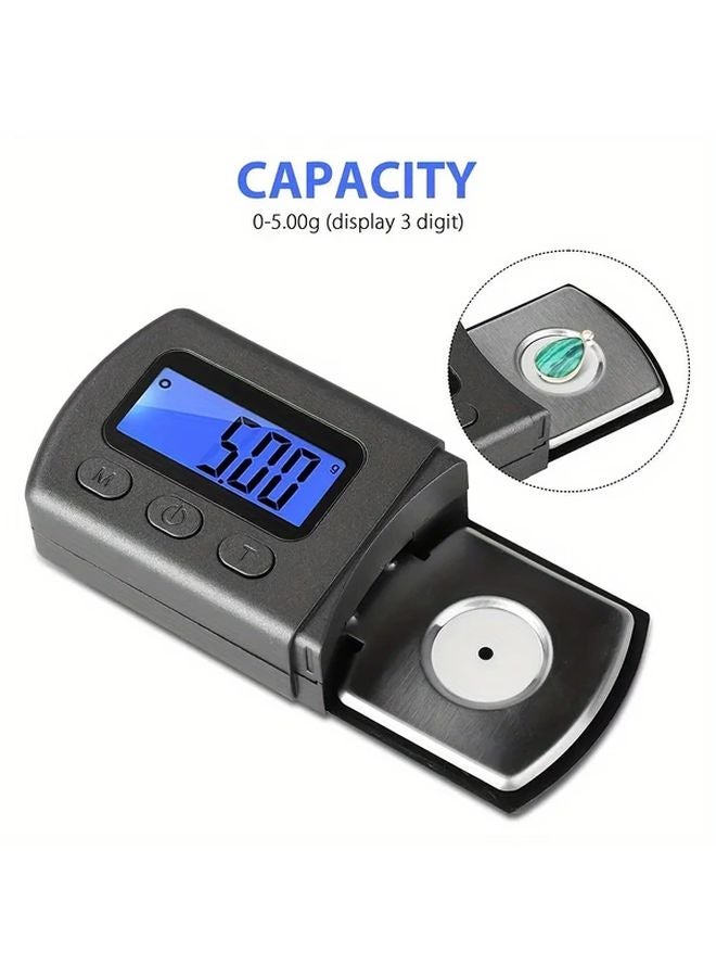 Black Digital Scale 5g 0 01g Precision with Tare Function Unit Conversion LCD Display - Image 3