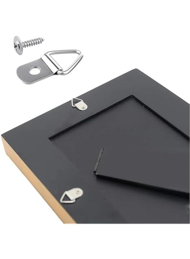 50 Sets Metal Picture Hangers with Screws, Small Triangle Ring Picture Hooks Kit for Hanging Plated Photo Frame Wire Wall Decor Art (Silver), ZAA240109 - Image 3