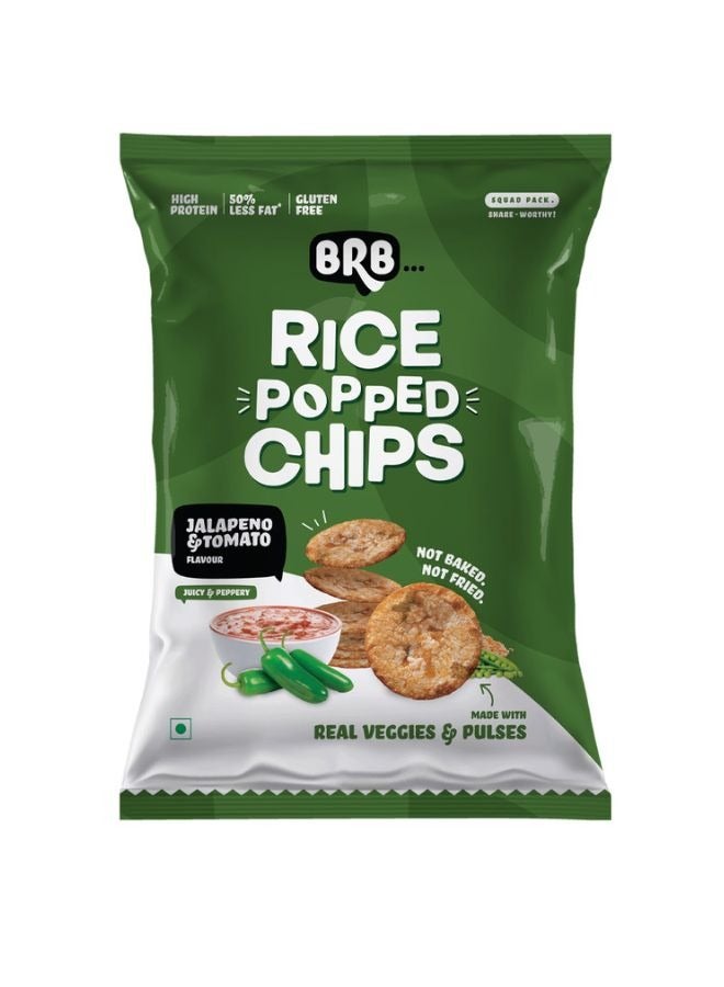 BRB Rice Popped Jalapeno & Tomato Chips 48g - Image 1