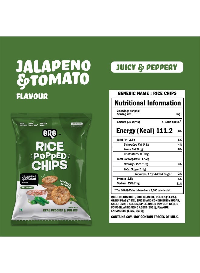 BRB Rice Popped Jalapeno & Tomato Chips 48g - Image 2