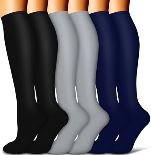 COOLOVER Copper Compression Socks for Women and Men(6 Pairs)-Best Support for Running, Athletic, Nursing, Travel - Image 1