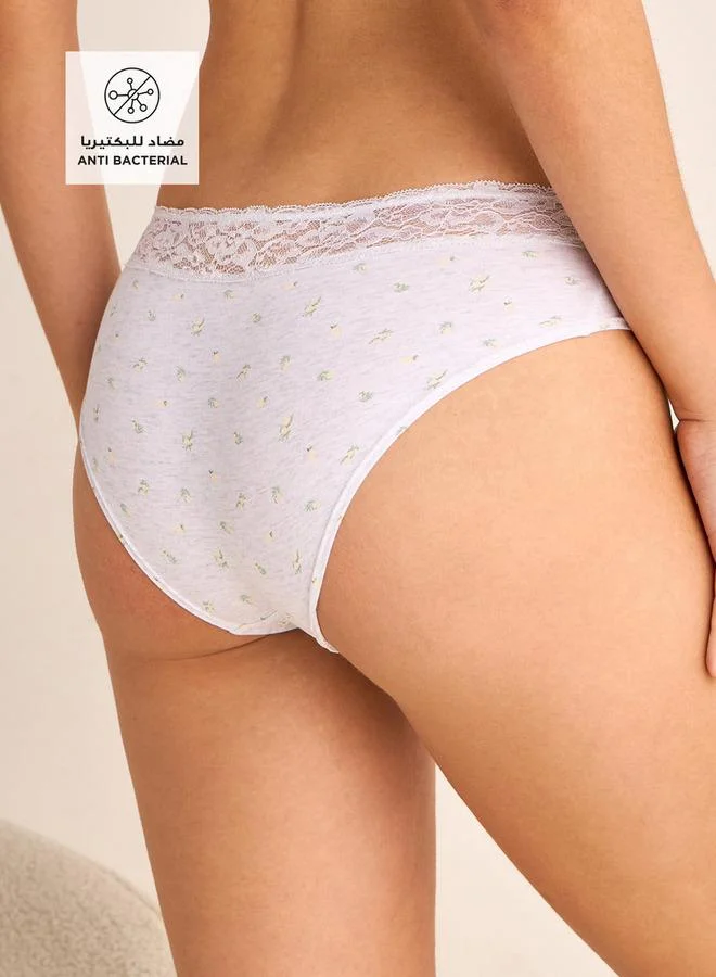 سبلاش فيڤ سروال داخلي دانتيل بخصر مطاطي