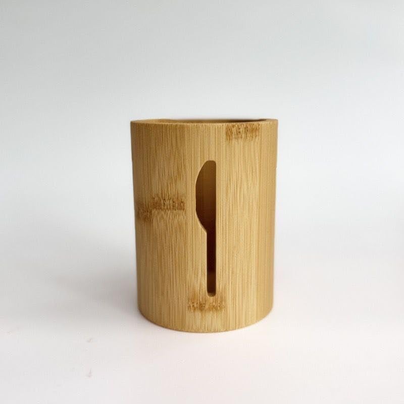 Generic Bamboo Kitchen Utensil Holder, Wooden Cutlery Organizer, Natural Wood Design, 2-Piece Set .sew - Image 2