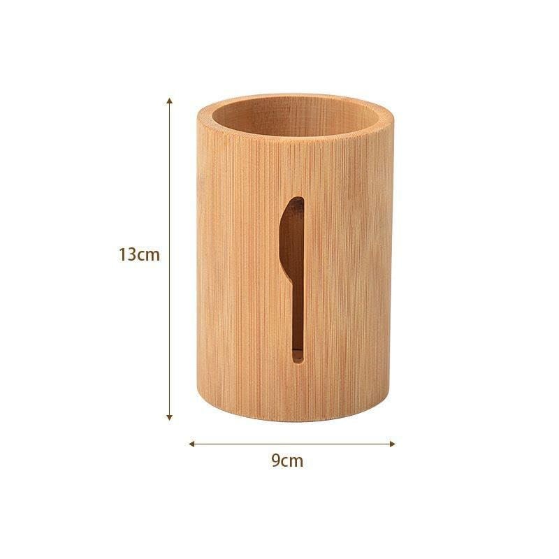 Generic Bamboo Kitchen Utensil Holder, Wooden Cutlery Organizer, Natural Wood Design, 2-Piece Set .sew - Image 5