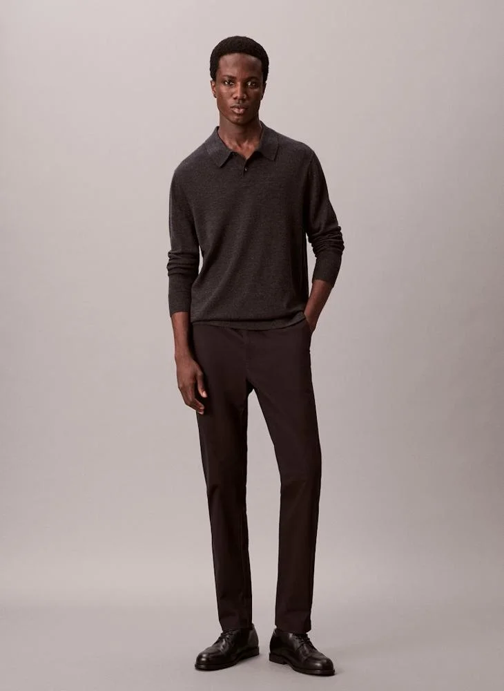 CALVIN KLEIN Slim Tapered Sateen Chino Trouser