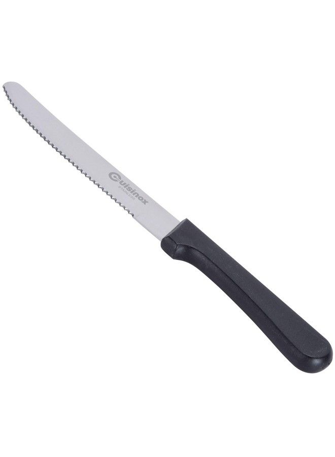Cuisinox Black Handle Stainless Steel Steak Knives Set Of 12 - Image 4