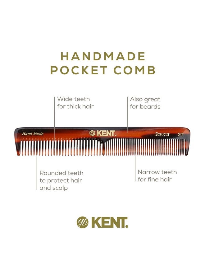 KENT 2T 6 Inch Double Tooth Hair Dressing Comb Fine And Wide Tooth Dresser Comb For Hair Beard And Mustache Coarse And Fine Hair Styling Grooming Comb For Men Women And Kids. Made In England - Image 4