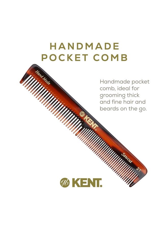 KENT 2T 6 Inch Double Tooth Hair Dressing Comb Fine And Wide Tooth Dresser Comb For Hair Beard And Mustache Coarse And Fine Hair Styling Grooming Comb For Men Women And Kids. Made In England - Image 3