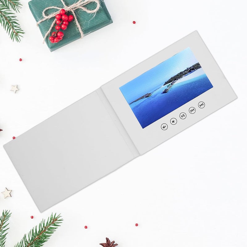 Zopsc Video Greeting Card, 128MB Blank Audio Playing Card with Speaker, 720P Video Book for Wedding Advertising, White - Image 5