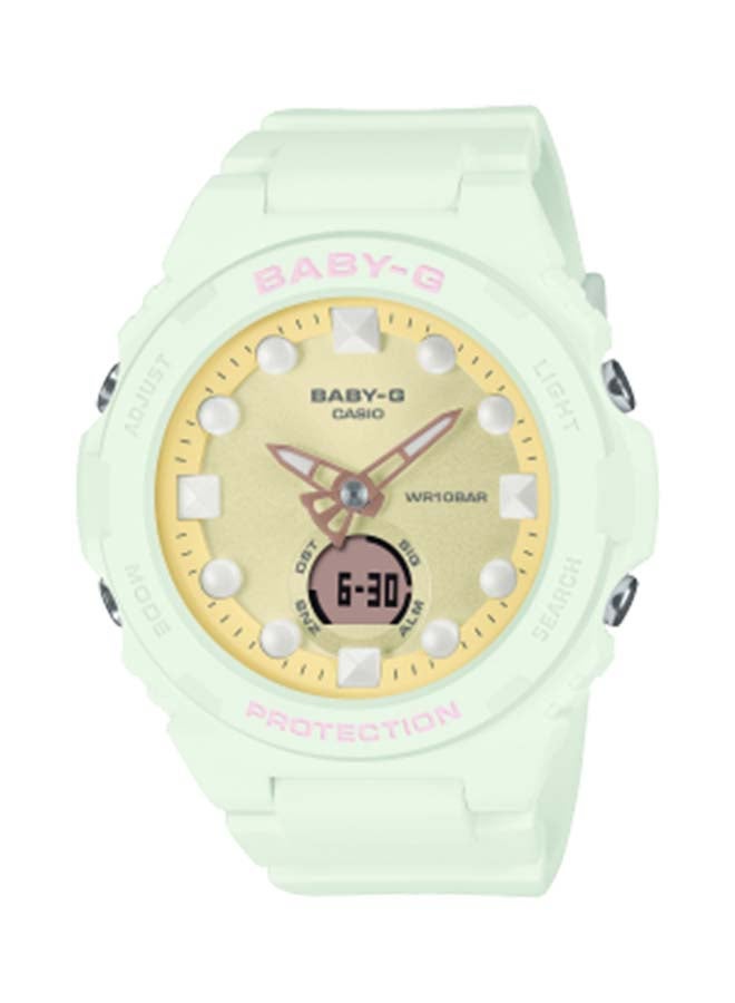 Analog+Digital Round Shape Resin Wrist Watch BGA-320FH-3ADR - 42 Mm