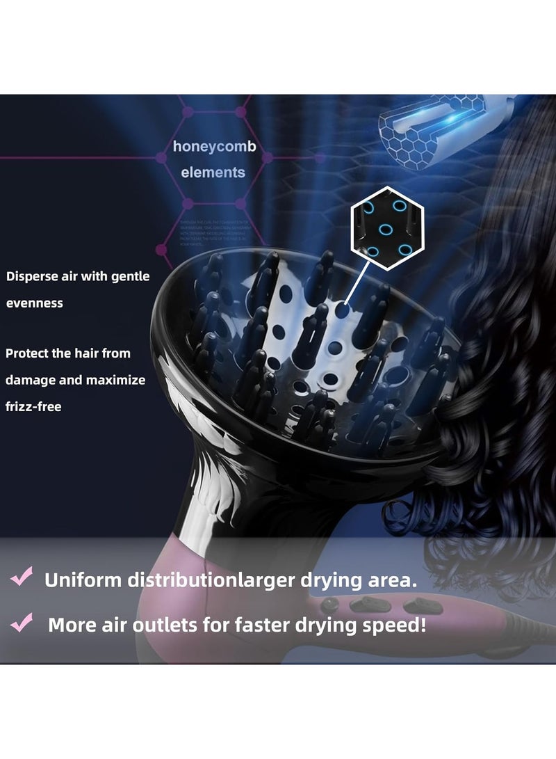 Hair Dryer Diffuser Attachment, Professional Hair Dryer Diffuser for Curly Hair, Lightweight - Image 5