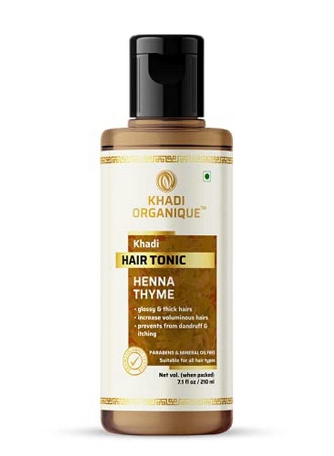 Khadi ORGANIQUE Heena Thyme Natural Hair Tonic Paraben & Miniral Oil Free Pack Of 1 - Image 2