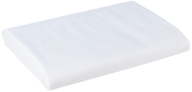 Plain Cotton Bed Sheet Size 180 cm, White - Image 1