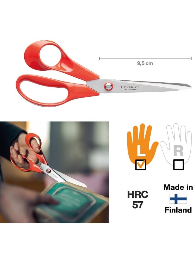 Fiskars LeftHanded General Purpose Scissors, 21 cm, Red - Image 1