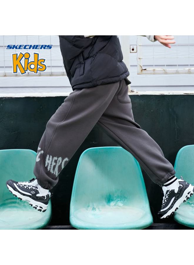 Skechers Boys' Pants  Winter Outdoor Letter Sports Pants Road Gray Size 130 - Image 2