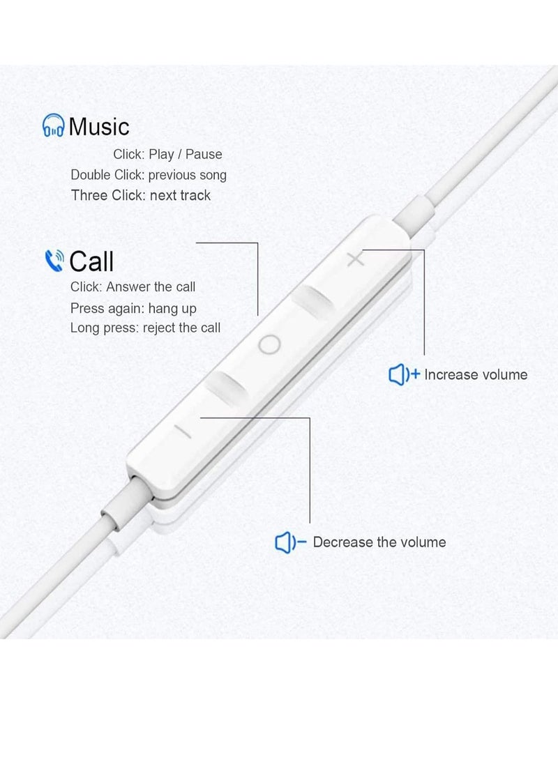Lighting Earphones for iPhone, In Ear Headphones Wired Earbuds Headets Cable with Volume Control and Privode Mic/Phone Call Compatible with iPhone 13/12/11/X/XR/XS/7/8 Support All iOS Systems