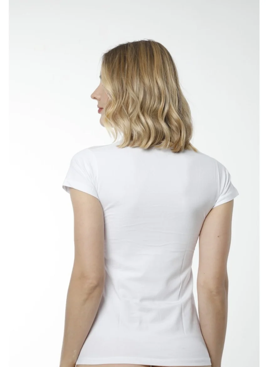 HMD 2436 3-pack Cotton Short Sleeve Women's Singlet - White