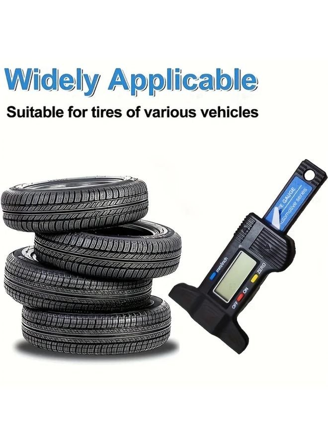 Black Digital Tire Depth Gauge LCD Display MM Inch Measurement Tool For Cars Trucks - Image 5