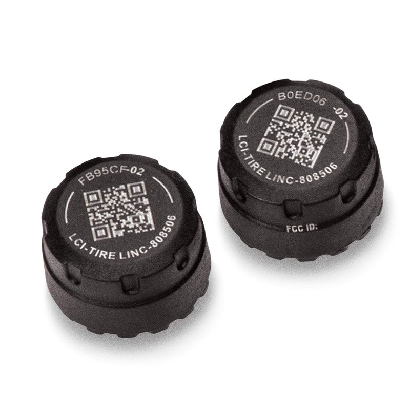 حساسات الإطارات من ليبريت كومبوننتس Tire LINC عبوة 2 للإطارات للمركبات الترفيهية 5th Wheels والمنازل المتنقلة والمركبات القابلة للسحب سهلة التركيب بنفسك على صمام الإطار متوافقة مع تطبيق OneControl 2020106299