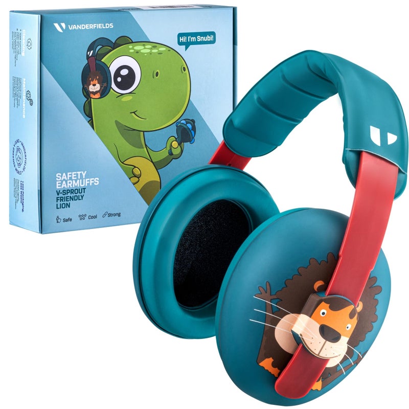 Vanderfields Baby Ear Protection Noise Cancelling Headphones for Babies, Toddlers, Infants 3 months to 2 years,Friendly Lion - Image 1