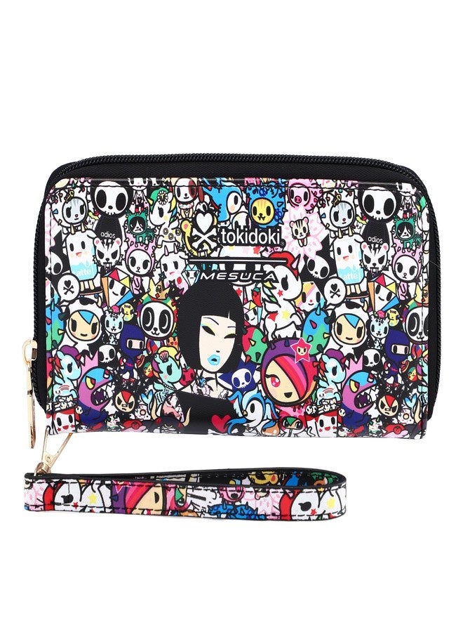 Tokidoki Wallet with Wristlet PU Leather RFID Blocking Credit Card Holder Large Capacity Zipper Phone Wallet (multicolor) - Image 1