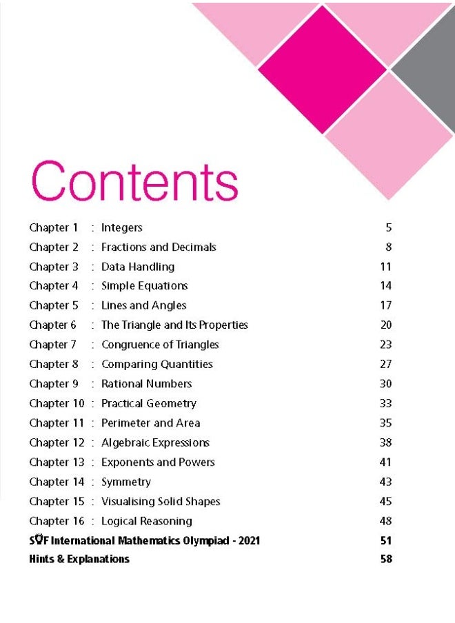 International Mathematics Olympiad (IMO) Work Book for Class 7 - MCQs, Previous Years Solved Paper and Achievers Section - Olympiad Books For 2022-2023 Exam  - Image 2