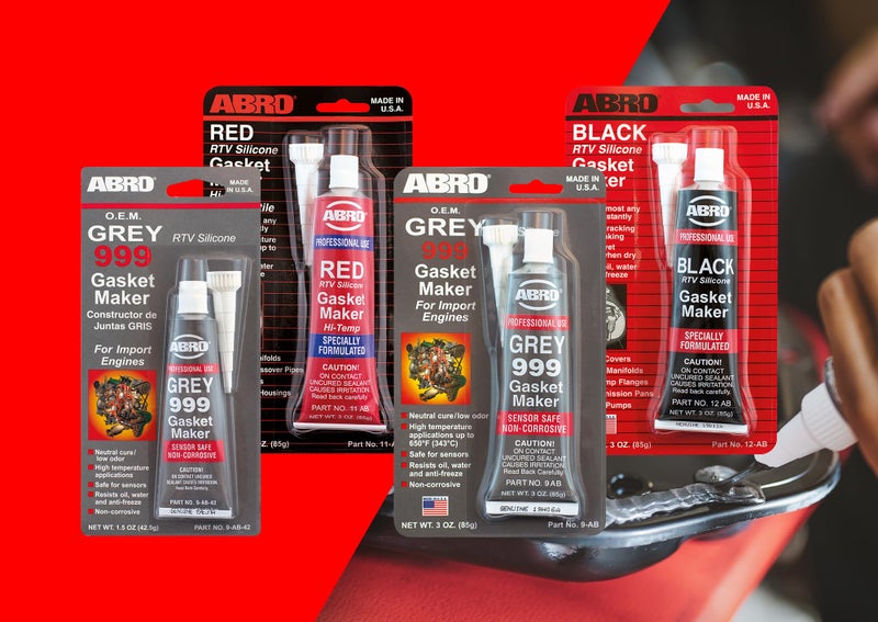 ABRO Ultra Plus 999 RTV Silicone Sealant and Gasket Maker, for Import Engines, Sensor Safe, Non-Corrosive, High Temp Silicone Sealant, 650 Degrees F, 3 oz. Tube - Black - Image 3