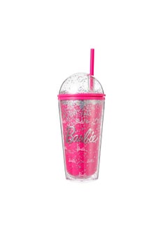 Miniso Sip in style with this 600mL double-wall Barbie tumbler, complete with a straw. 