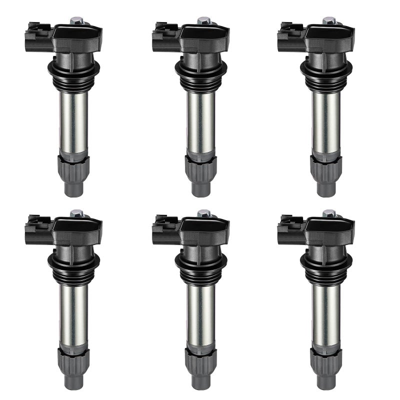 BDFHYK Ignition Coil Pack UF569 Set of 6 Compatible with Buick Allure Cadillac ATS CTS XTS Chevy Impala GMC Acadia Pontiac G6 Saab 94X Saturn Outlook Replacement for C1555 D515C GN10494