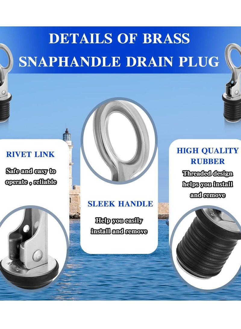 Excefore Snap Handle, Drain Plug, T Handle Drain Plug for 2.54CM Diameter, Drains Handle, Boat Drain Plug, Marine Boat Drain Plugs, Boat Accessories, Drain Plug(2 Pcs )  - Image 4