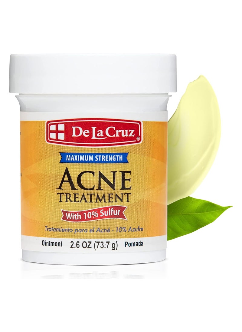 De La Cruz - Acne Treatment Ointment with 10% Sulfur(73.7 g) - Image 1