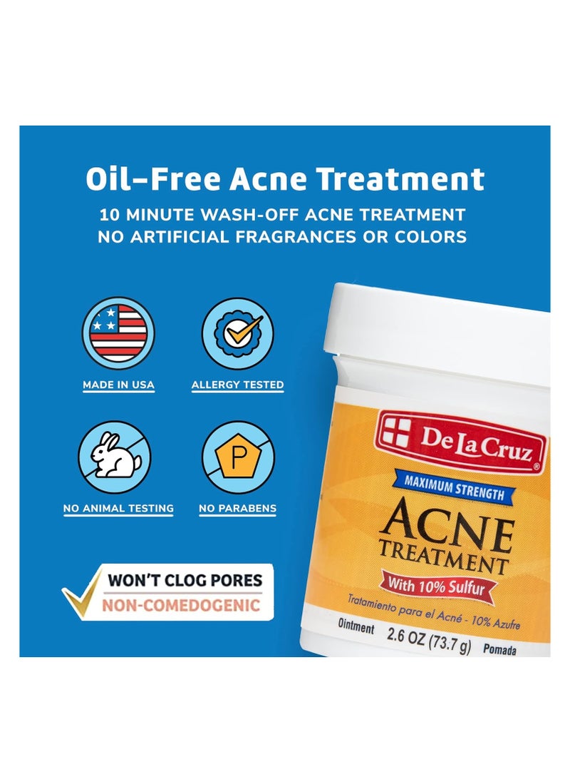 De La Cruz - Acne Treatment Ointment with 10% Sulfur(73.7 g) - Image 1