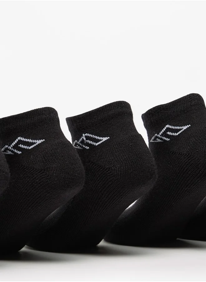 أوكلان Boys's Logo Print Ankle Length Sports Socks - Set of 5