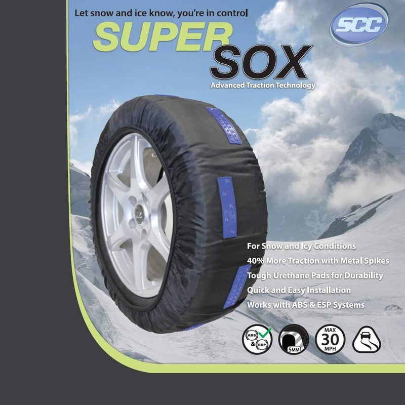 SCC S38 SuperSox Tire Traction with Reinforced Studded Urethane Pads - Image 3