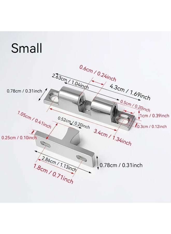 2 Pieces Small Zinc Alloy Cabinet Door Magnetic Buckle Strong Suction Wardrobe Lock - Image 3