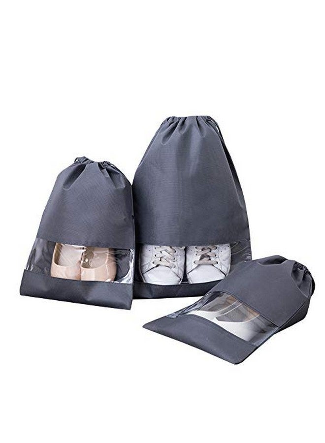 atorakushon¬Æ Fabric Shoe Cover Travelling Storage Bag Footwear Wardrobe Organizer Pouch Pack of 12 (Grey) - Image 2
